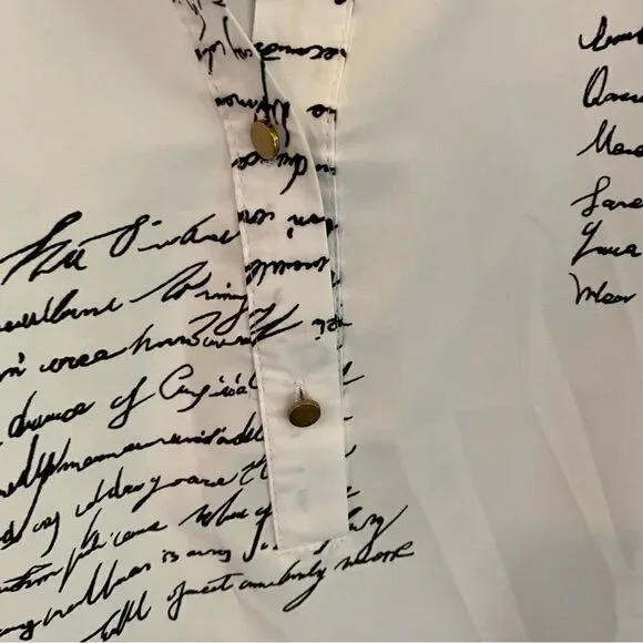 CBR White Long Sleeve Blouse Size Medium - Picture 2 of 6